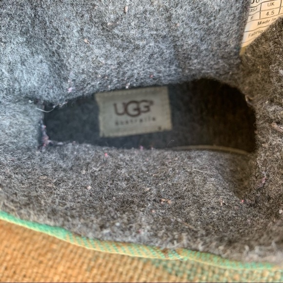 Ugg MARAIS Gray Green Plaid Waterproof Snow Boots - Picture 7 of 8